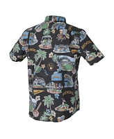 Reyn Spooner Men's Black Milwaukee Brewers Scenic Tri-Blend Button-Down Shirt