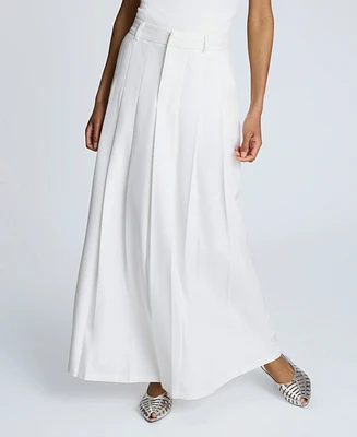 Kenneth Cole Women's Fly-Front Pleated Maxi Skirt