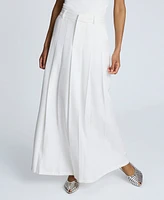 Kenneth Cole Women's Fly-Front Pleated Maxi Skirt