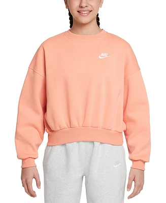 Nike Big Girls Sportswear Club Fleece Crewneck Sweatshirt