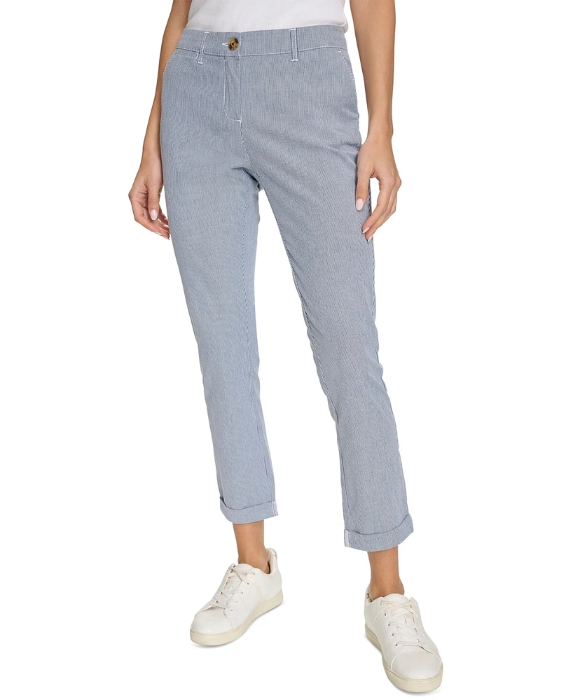 Nautica Jeans Women's Montauk Chino Mid-Rise Straight-Leg Pants