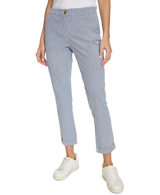 Nautica Jeans Women's Montauk Chino Mid-Rise Straight-Leg Pants