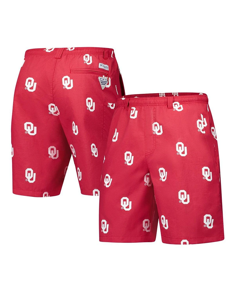 Columbia Men's Crimson Oklahoma Sooners Pfg Backcast Iii Omni-Shade Shorts