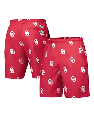 Columbia Men's Crimson Oklahoma Sooners Pfg Backcast Iii Omni-Shade Shorts