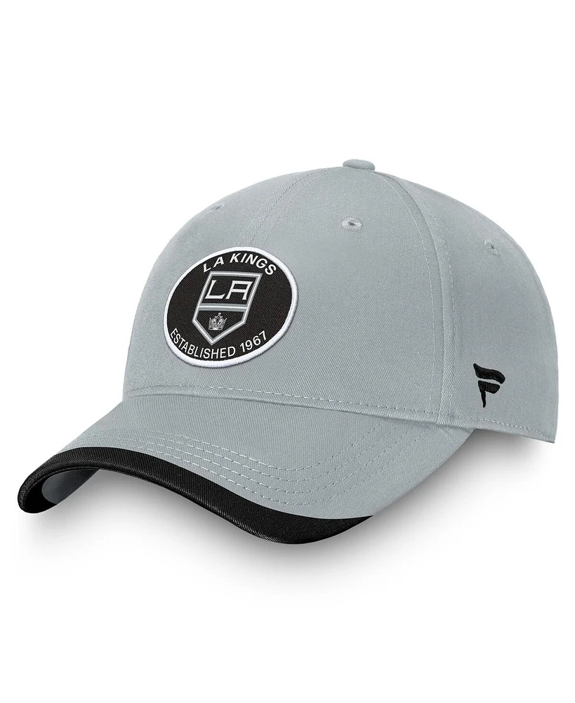 Fanatics Men's Silver Los Angeles Kings Fundament Adjustable Hat
