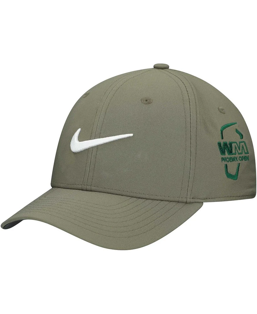 Nike Men's and Women's Olive Wm Phoenix Open Performance Swoosh Club Adjustable Hat