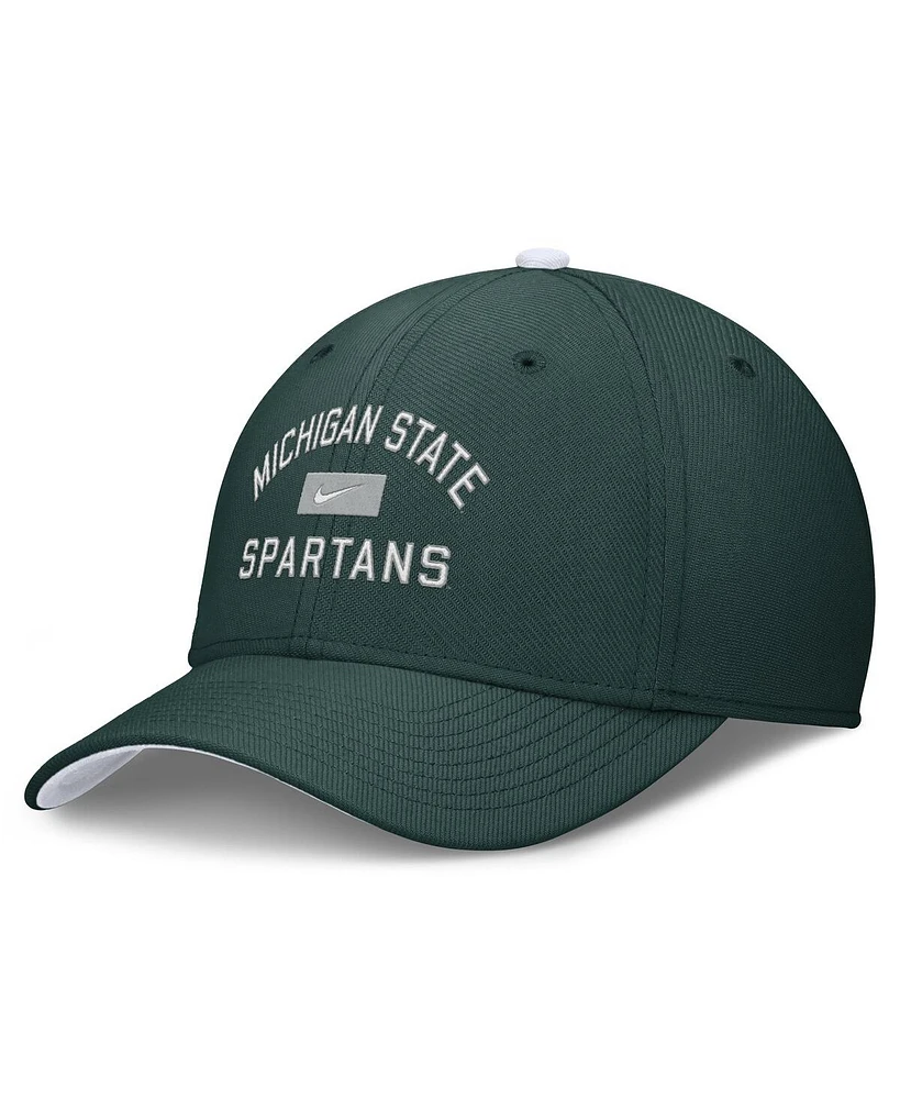 Nike Men's Green Michigan State Spartans Primetime Rise Swoosh Flex Hat