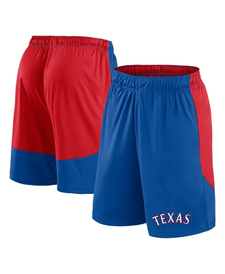 Fanatics Men's Royal/Red Texas Rangers Launch Polyester Shorts