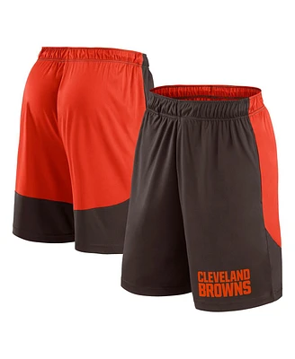 Fanatics Men's Brown/Red Cleveland Browns Launch Shorts