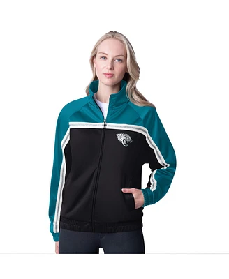 G-iii 4Her by Carl Banks Women's Black Jacksonville Jaguars Post Game Full-Zip Track Jacket