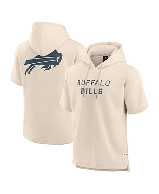 Fanatics Men's Cream Buffalo Bills Elements Future Ground Lettering Short Sleeve Pullover Hoodie