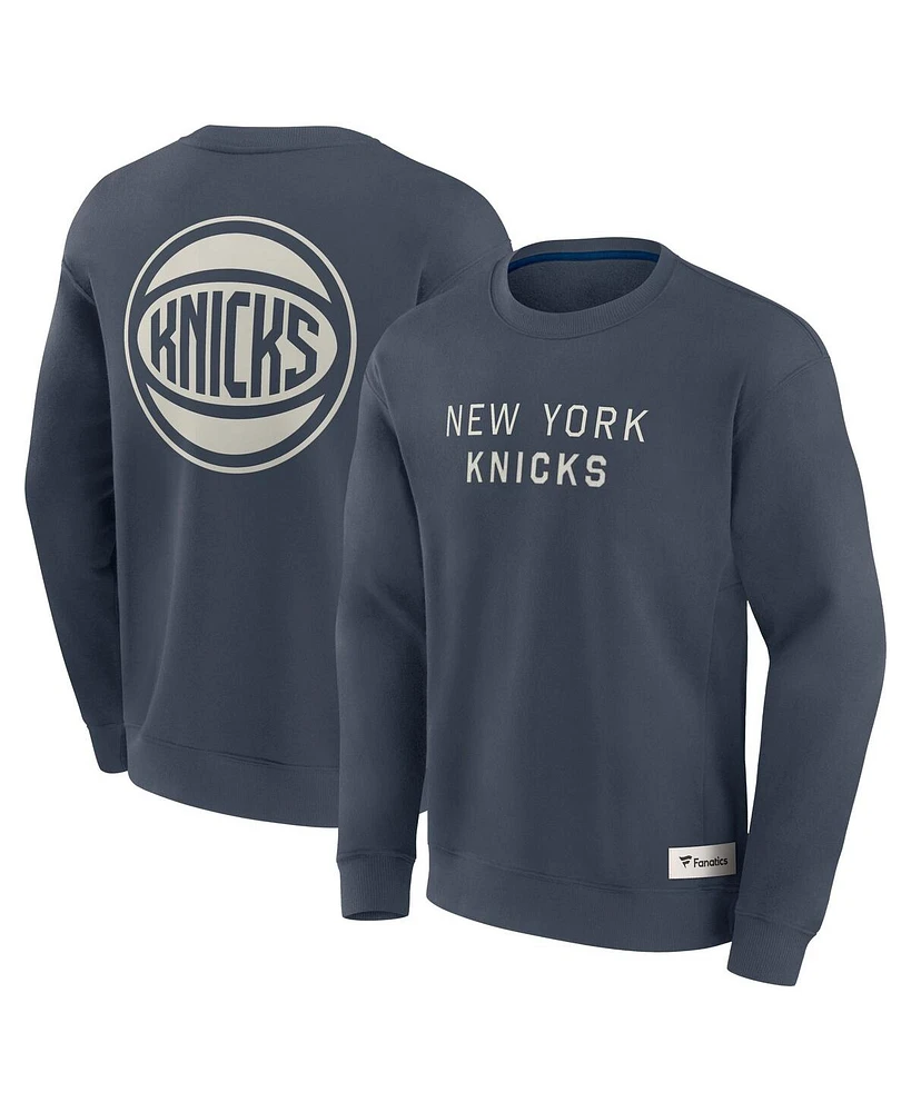 Fanatics Men's Blue New York Knicks Elements Future Ground Lettering Pullover Sweatshirt