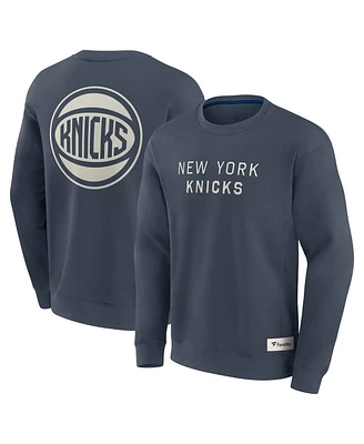 Fanatics Men's Blue New York Knicks Elements Future Ground Lettering Pullover Sweatshirt