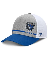 Fanatics Men's Heather Gray San Jose Earthquakes Low Block Trucker Adjustable Hat
