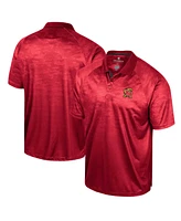 Colosseum Men's Red Maryland Terrapins Honeycomb Raglan Polo Shirt