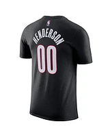 Nike Men's Scoot Henderson Black Portland Trail Blazers Icon Edition Name Number T-Shirt