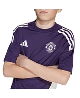 Adidas Big Boys and Girls Purple Manchester United 2025/26 Training Jersey