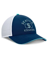Fanatics Men's Deep Sea Blue/White Seattle Kraken Authentic Pro Rink Trucker Hat
