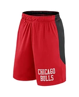 Logo Athletic Men's Red/Black Chicago Bulls Launch Performance Shorts