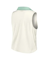 Fanatics Women's Cream New York Yankees Studio Wellness V-Neck Tank Top