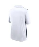 Logo Athletic Men's White/Navy Seattle Seahawks Sandlot Game Polo Shirt