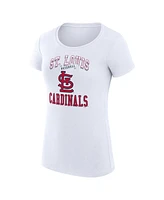 G-iii 4Her by Carl Banks Women's White St. Louis Cardinals Team Logo Graphic Fitted T-Shirt