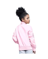 Starter Big Boys and Girls Light Pink Golden State Warriors Arena Full-Snap Varsity Jacket