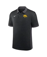 Nike Men's Black Iowa Hawkeyes 2025 Early Season Coaches Sideline Victory Stripe Performance Polo Shirt