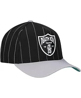 Lids Men's Black Death Row Records A-Frame Pin Stripe Adjustable Hat