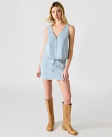 Steve Madden Women's Sleeveless V-Neck Elia Top