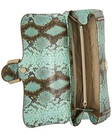 Brahmin Dayan Turquoise-Stone Tecoma Leather Satchel