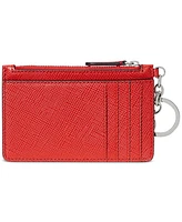 Lauren Ralph Textured Leather Zip Card Case