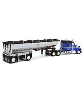 1/64 Blue & Black Kenworth W990 with Chrome Mac End Dump Trailer, Dcp