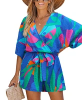 Cupshe Women's Wild Zephyr Tropical Romper