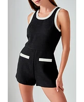 endless rose Women's Contrast Romper