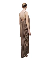 Nocturne Women's Draped Detailed Flowy Maxi Dress