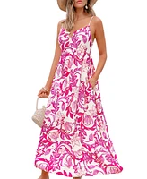 Cupshe Women's Rosewater Bloom Floral Maxi Beach Dress