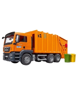Bruder 1/16 Man Tgs Orange Garbage Truck