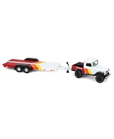 1/64 1980 Toyota Land Cruiser Open Car Trailer Custom Johnny Lightning