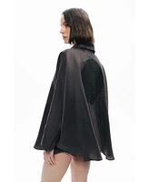 Nocturne Women's Embroidered Flowy Shirt