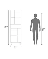 Buckshot Kitchen Pantry with Open Storage and 2 Doors, White