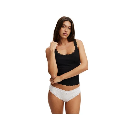 Cotton On Women's Waffle Lace Cami