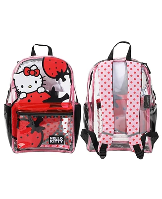 Hello Kitty Strawberries 16” Hooded Backpack