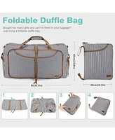 Vs Vogshow 120L Duffle Bag for Travel, Large Foldable Waterproof Travel Duffel Bags Weekender Overnight Men and Women with Shoe Compartment Ba