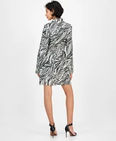 Sam Edelman Women's Printed Collared A-Line Dress
