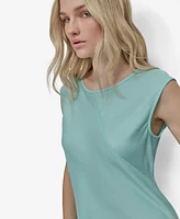 Dkny Women's Sleeveless Side-Slit Asymmetric-Hem Dress