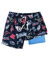 Chubbies Men's 5.5" Navy Tennessee Titans The Neon Lined Classic Swim Trunks