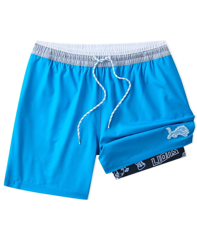 Chubbies Men's 5.5" Blue Detroit Lions Lined Classic Swim Trunks