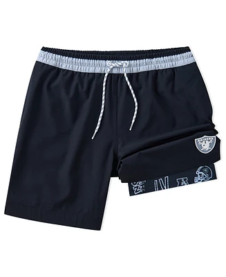 Chubbies Men's 5.5" Black Las Vegas Raiders Lined Classic Swim Trunks