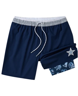 Chubbies Men's 5.5" Navy Dallas Cowboys Lined Classic Swim Trunks